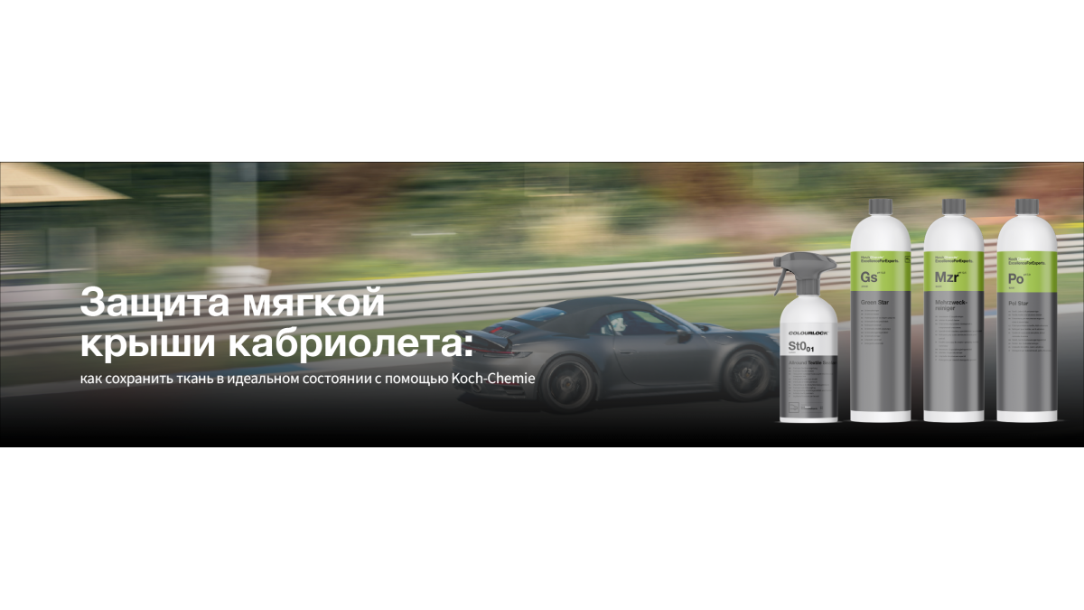 Защита мягкой крыши кабриолета: как сохранить ткань в идеальном состоянии с помощью Koch-Chemie