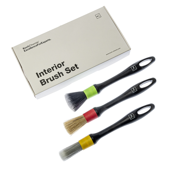 Набор состоит из трех кистей, для очистки очистить салон автомобиля Interior Brush Set