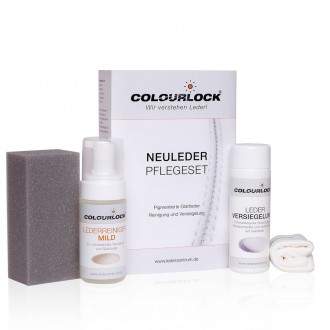 Набор для очистки и защиты кожи автомобиля COLOURLOCK Neuleder Pflegeset mit Leder Versiegelu