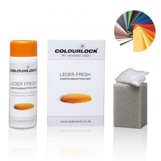 COLOURLOCK Тонирующий крем краска с закрепителем для кожи Чёрный цвет 150 мл Leder Fresh Tönung F034