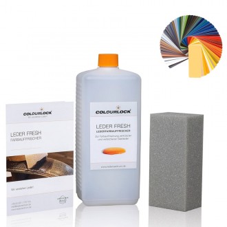 COLOURLOCK Тонирующий крем краска с закрепителем для кожи Чёрный цвет 1000 мл Leder Fresh Tönung F034